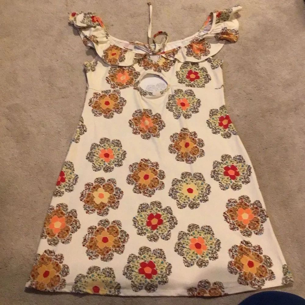 EARTHBOUND Floral Bohemian Dress with Ruffles Sleeves